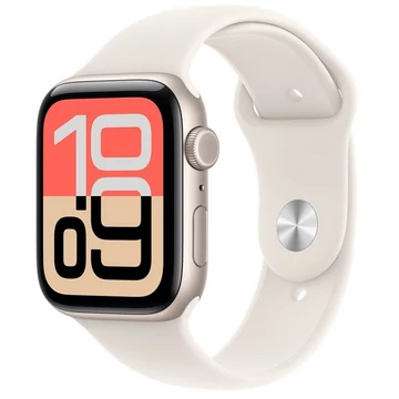 Apple Watch SE 3 GPS – 40 mm-es csillagfény alumíniumtok, csillagfény sportszíj - M/L MEH54MP/A