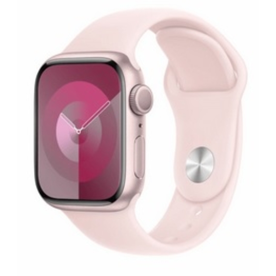 Apple Watch S9 eSIM 41mm (Pink) Rózsa gumi(műanyag) Szíj