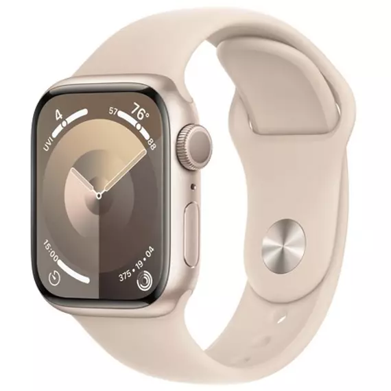 Apple Watch S9 GPS 45mm (Starlight) Csillagfény gumi(műanyag) Szíj