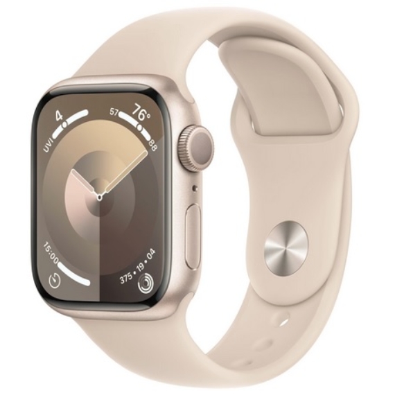Apple Watch S9 eSIM 41mm (Starlight) Csillagfény gumi(műanyag) Szíj