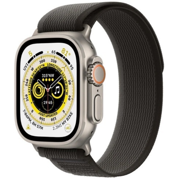 Apple Watch Ultra2 49mm Titántok Fekete - Szürke Terep  S/M
