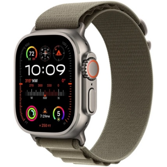 Apple Watch Ultra2 49mm Titántok Olíva Alpesi Pánt L