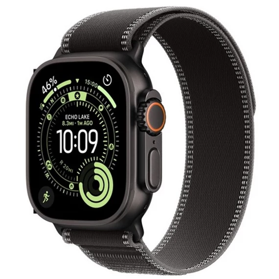 Apple Watch Ultra 3 GPS + Cellular – 49 mm-es fekete titántok, fekete-hamuszürke terep pánt – M/L MF1H4QH/A