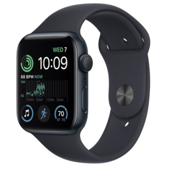 Apple Watch SE 2. Generáció GPS 40mm (Midnight) Fekete gumi(műanyag) Szíj